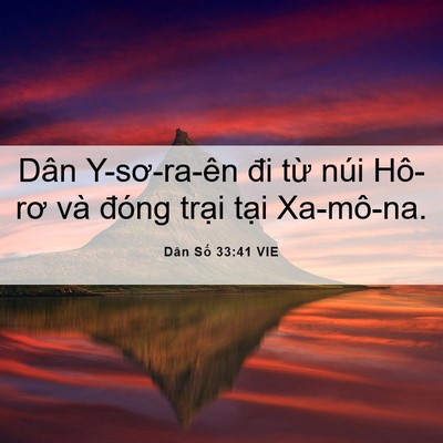 Picture 06 - Dân Số 33:41 VIE - Dân Y-sơ-ra-ên đi từ núi Hô-rơ và - Bible Verse Picture