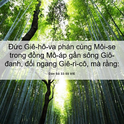 Picture 06 - Dân Số 33:50 VIE - Đức Giê-hô-va phán cùng Môi-se trong - Bible Verse Picture