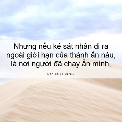 Picture 06 - Dân Số 35:26 VIE - Nhưng nếu kẻ sát nhân đi ra ngoài giới - Bible Verse Picture