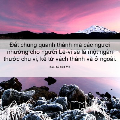 Picture 06 - Dân Số 35:4 VIE - Đất chung quanh thành mà các ngươi - Bible Verse Picture