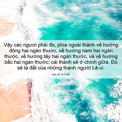 Picture 06 - Dân Số 35:5 VIE - Vậy các ngươi phải đo, phía ngoài - Bible Verse Picture