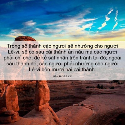 Picture 06 - Dân Số 35:6 VIE - Trong số thành các ngươi sẽ nhường cho - Bible Verse Picture