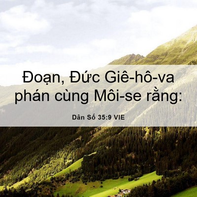 Picture 06 - Dân Số 35:9 VIE - Đoạn, Đức Giê-hô-va phán cùng Môi-se - Bible Verse Picture