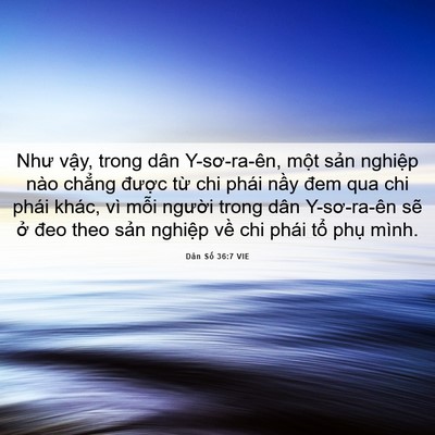 Picture 06 - Dân Số 36:7 VIE - Như vậy, trong dân Y-sơ-ra-ên, một sản - Bible Verse Picture
