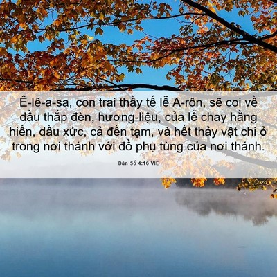 Picture 06 - Dân Số 4:16 VIE - Ê-lê-a-sa, con trai thầy tế lễ A-rôn, - Bible Verse Picture