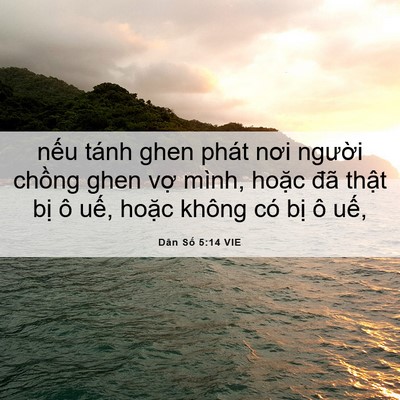 Picture 06 - Dân Số 5:14 VIE - nếu tánh ghen phát nơi người chồng ghen - Bible Verse Picture