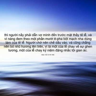 Picture 06 - Dân Số 5:15 VIE - thì người nầy phải dẫn vợ mình - Bible Verse Picture