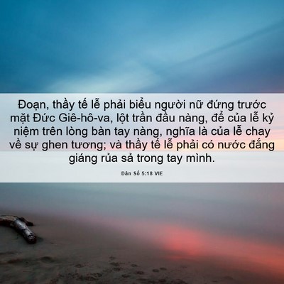 Picture 06 - Dân Số 5:18 VIE - Đoạn, thầy tế lễ phải biểu người - Bible Verse Picture