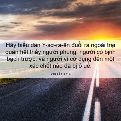 Picture 06 - Dân Số 5:2 VIE - Hãy biểu dân Y-sơ-ra-ên đuổi ra ngoài - Bible Verse Picture