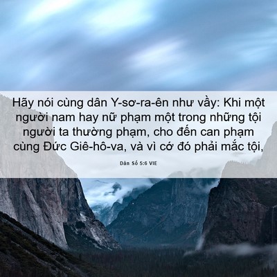 Picture 06 - Dân Số 5:6 VIE - Hãy nói cùng dân Y-sơ-ra-ên như vầy: Khi - Bible Verse Picture