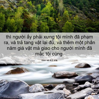 Picture 06 - Dân Số 5:7 VIE - thì người ấy phải xưng tội mình đã - Bible Verse Picture