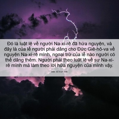 Picture 06 - Dân Số 6:21 VIE - Đó là luật lệ về người Na-xi-rê đã - Bible Verse Picture