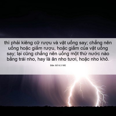 Picture 06 - Dân Số 6:3 VIE - thì phải kiêng cữ rượu và vật uống - Bible Verse Picture