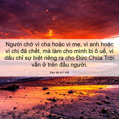 Picture 06 - Dân Số 6:7 VIE - Người chớ vì cha hoặc vì mẹ, vì anh - Bible Verse Picture