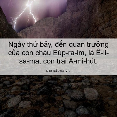 Picture 06 - Dân Số 7:48 VIE - Ngày thứ bảy, đến quan trưởng của - Bible Verse Picture