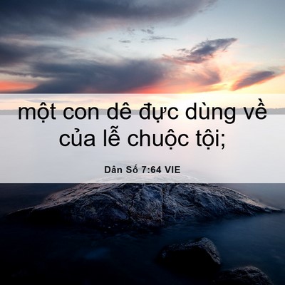 Picture 06 - Dân Số 7:64 VIE - một con dê đực dùng về của lễ - Bible Verse Picture