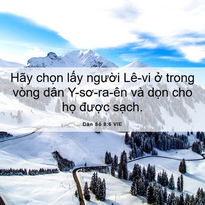 Picture 06 - Dân Số 8:6 VIE - Hãy chọn lấy người Lê-vi ở trong vòng - Bible Verse Picture