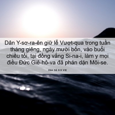 Picture 06 - Dân Số 9:5 VIE - Dân Y-sơ-ra-ên giữ lễ Vượt-qua trong - Bible Verse Picture