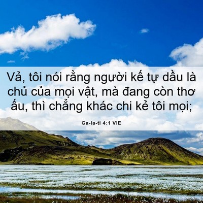 Picture 06 - Ga-la-ti 4:1 VIE - Vả, tôi nói rằng người kế tự dầu - Bible Verse Picture