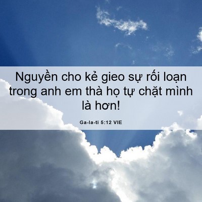 Picture 06 - Ga-la-ti 5:12 VIE - Nguyền cho kẻ gieo sự rối loạn trong - Bible Verse Picture