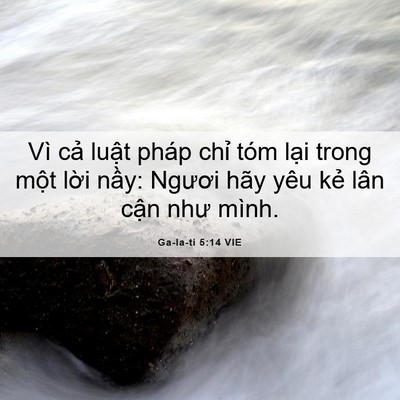 Picture 06 - Ga-la-ti 5:14 VIE - Vì cả luật pháp chỉ tóm lại trong - Bible Verse Picture