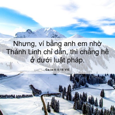 Picture 06 - Ga-la-ti 5:18 VIE - Nhưng, ví bằng anh em nhờ Thánh Linh chỉ - Bible Verse Picture