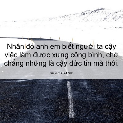 Picture 06 - Gia-cơ 2:24 VIE - Nhân đó anh em biết người ta cậy việc - Bible Verse Picture