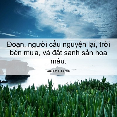 Picture 06 - Gia-cơ 5:18 VIE - Đoạn, người cầu nguyện lại, trời - Bible Verse Picture