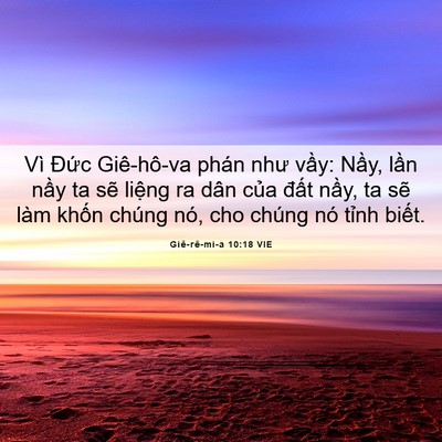 Picture 06 - Giê-rê-mi-a 10:18 VIE - Vì Đức Giê-hô-va phán như vầy: Nầy, - Bible Verse Picture