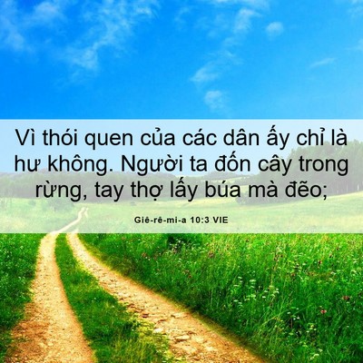 Picture 06 - Giê-rê-mi-a 10:3 VIE - Vì thói quen của các dân ấy chỉ là hư - Bible Verse Picture