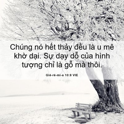 Picture 06 - Giê-rê-mi-a 10:8 VIE - Chúng nó hết thảy đều là u mê khờ - Bible Verse Picture