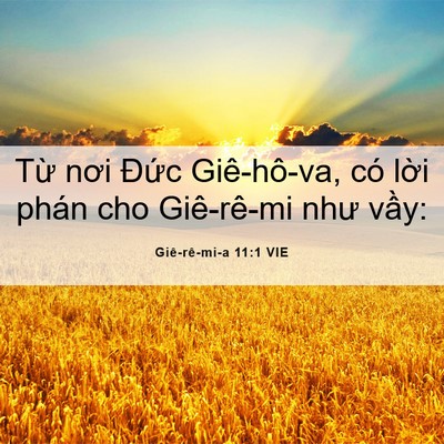 Picture 06 - Giê-rê-mi-a 11:1 VIE - Từ nơi Đức Giê-hô-va, có lời phán cho - Bible Verse Picture