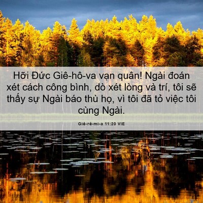 Picture 06 - Giê-rê-mi-a 11:20 VIE - Hỡi Đức Giê-hô-va vạn quân! Ngài - Bible Verse Picture