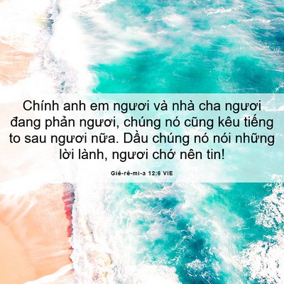 Picture 06 - Giê-rê-mi-a 12:6 VIE - Chính anh em ngươi và nhà cha ngươi đang - Bible Verse Picture