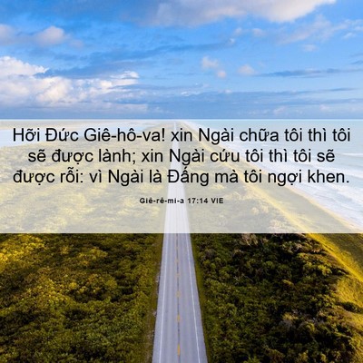 Picture 06 - Giê-rê-mi-a 17:14 VIE - Hỡi Đức Giê-hô-va! xin Ngài chữa tôi - Bible Verse Picture