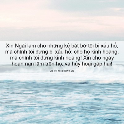 Picture 06 - Giê-rê-mi-a 17:18 VIE - Xin Ngài làm cho những kẻ bắt bớ tôi - Bible Verse Picture