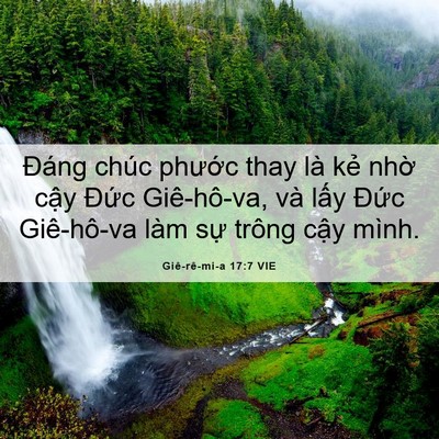 Picture 06 - Giê-rê-mi-a 17:7 VIE - Đáng chúc phước thay là kẻ nhờ cậy - Bible Verse Picture