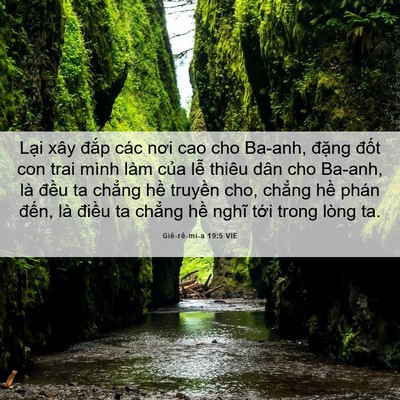 Picture 06 - Giê-rê-mi-a 19:5 VIE - Lại xây đắp các nơi cao cho Ba-anh, - Bible Verse Picture