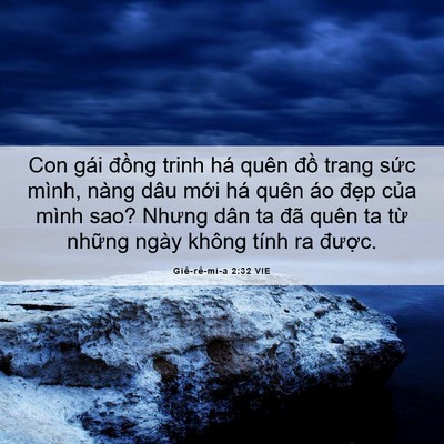 Picture 06 - Giê-rê-mi-a 2:32 VIE - Con gái đồng trinh há quên đồ trang - Bible Verse Picture