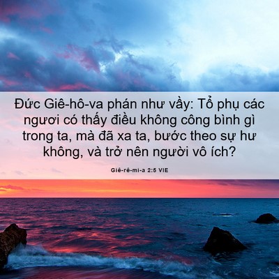 Picture 06 - Giê-rê-mi-a 2:5 VIE - Đức Giê-hô-va phán như vầy: Tổ phụ - Bible Verse Picture