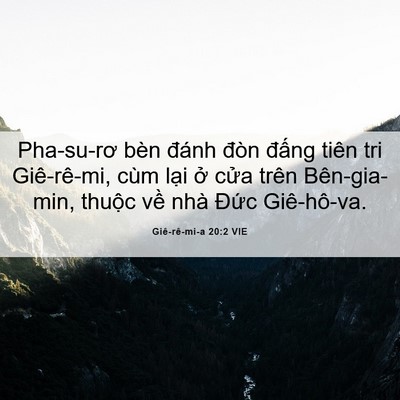 Picture 06 - Giê-rê-mi-a 20:2 VIE - Pha-su-rơ bèn đánh đòn đấng tiên tri - Bible Verse Picture