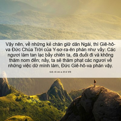 Picture 06 - Giê-rê-mi-a 23:2 VIE - Vậy nên, về những kẻ chăn giữ dân - Bible Verse Picture