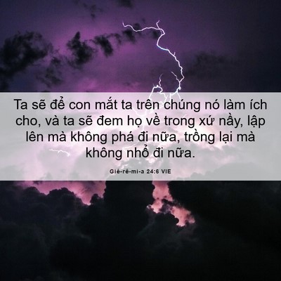 Picture 06 - Giê-rê-mi-a 24:6 VIE - Ta sẽ để con mắt ta trên chúng nó làm - Bible Verse Picture