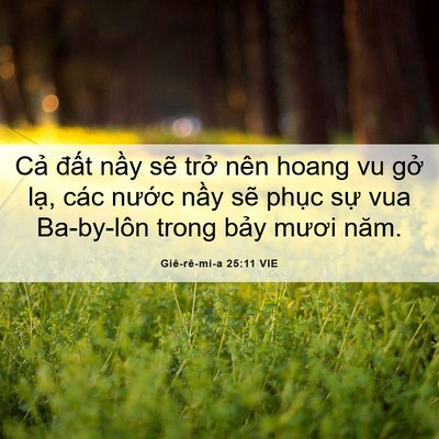 Picture 06 - Giê-rê-mi-a 25:11 VIE - Cả đất nầy sẽ trở nên hoang vu gở - Bible Verse Picture