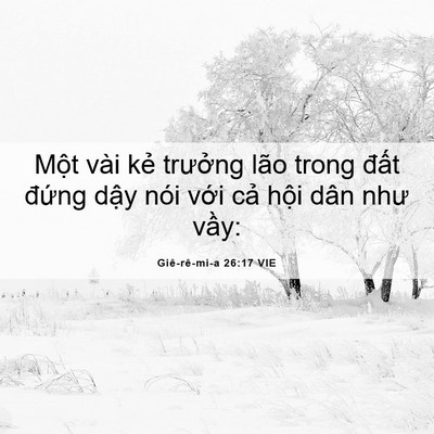 Picture 06 - Giê-rê-mi-a 26:17 VIE - Một vài kẻ trưởng lão trong đất - Bible Verse Picture