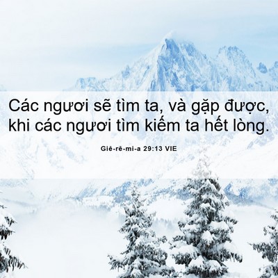 Picture 06 - Giê-rê-mi-a 29:13 VIE - Các ngươi sẽ tìm ta, và gặp được, - Bible Verse Picture