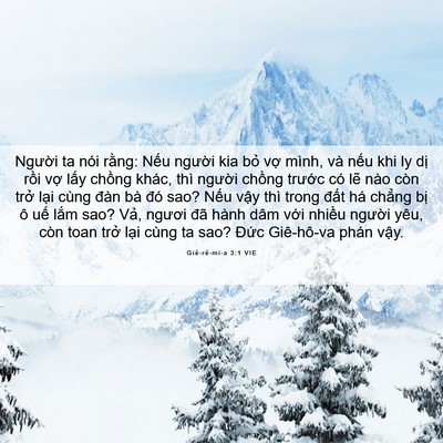 Picture 06 - Giê-rê-mi-a 3:1 VIE - Người ta nói rằng: Nếu người kia bỏ - Bible Verse Picture