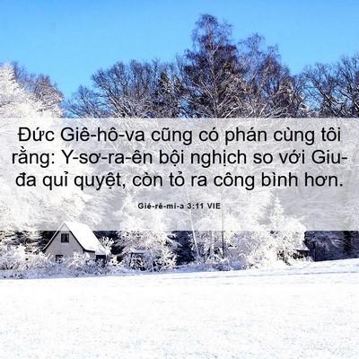 Picture 06 - Giê-rê-mi-a 3:11 VIE - Đức Giê-hô-va cũng có phán cùng tôi - Bible Verse Picture