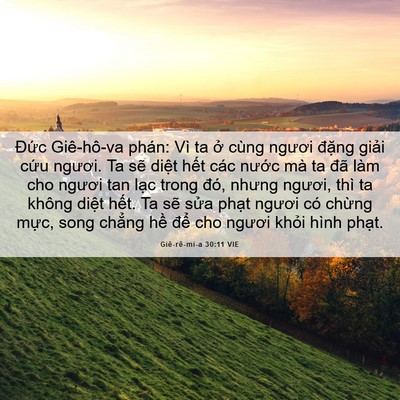 Picture 06 - Giê-rê-mi-a 30:11 VIE - Đức Giê-hô-va phán: Vì ta ở cùng - Bible Verse Picture