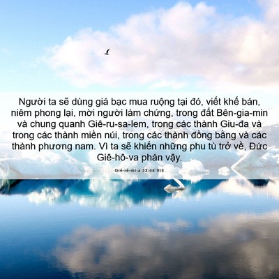 Picture 06 - Giê-rê-mi-a 32:44 VIE - Người ta sẽ dùng giá bạc mua ruộng - Bible Verse Picture